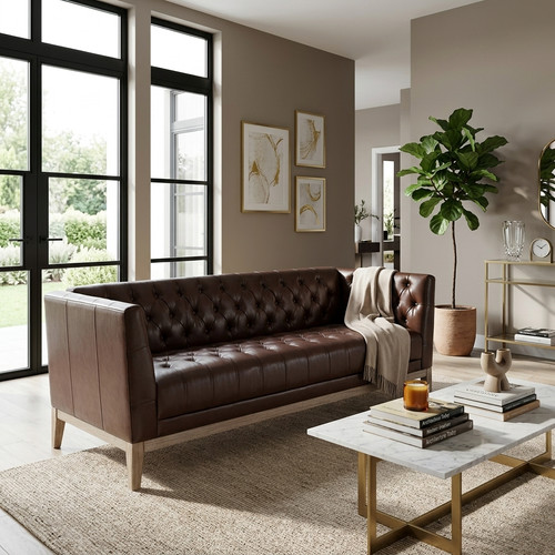 Style 3 seater faux - u-style,